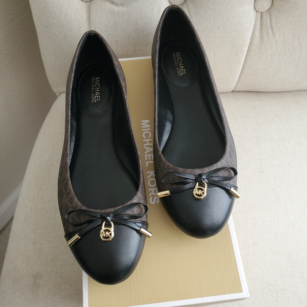 Michael Kors, size 7.5, brown & black - Picture 2 of 5